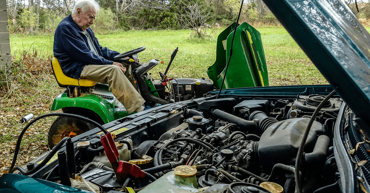 lawn_mower_battery_without_charger jump a lawn mower