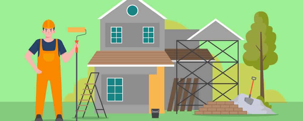 A home being renovated